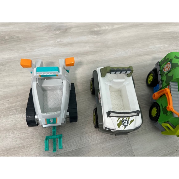 Paw Patrol Jungle Rescue Vehicles Lot Rocky Rubble Tracker Figures - Picture 3 of 4